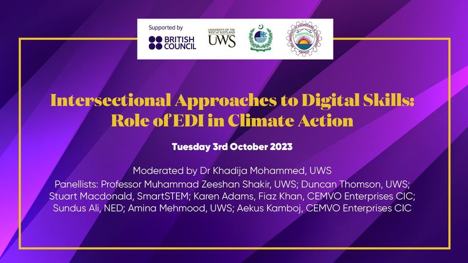 Intersectional approaches to Digital Skills: Role of EDI in Climate Action