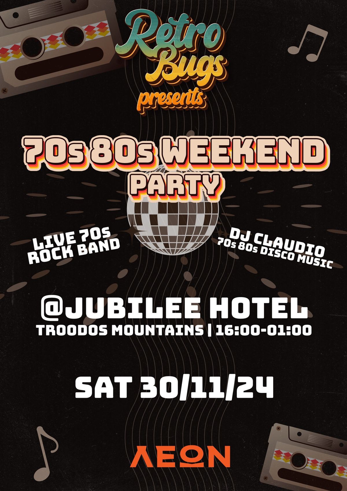 70s 80s Weekend Party @ Jubilee Hotel!