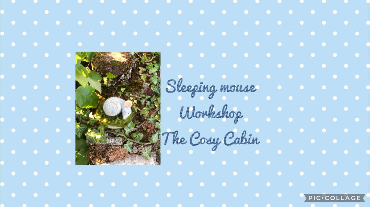 Needle felted Sleeping Mouse Workshop at The Cosy Cabin - FULLY BOOKED 