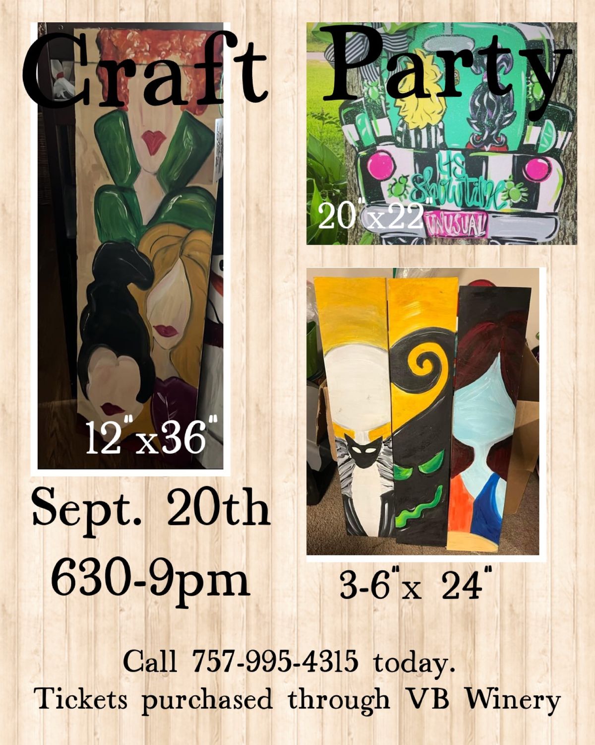 Halloween Craft & Paint Party-Wooden Circles 0920