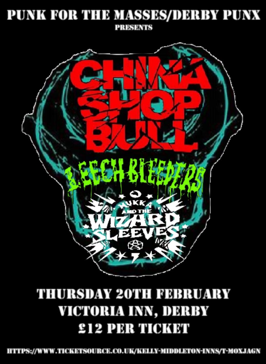 China Shop Bull, Leech Bleeder and Mukka at the Victoria Inn, Derby