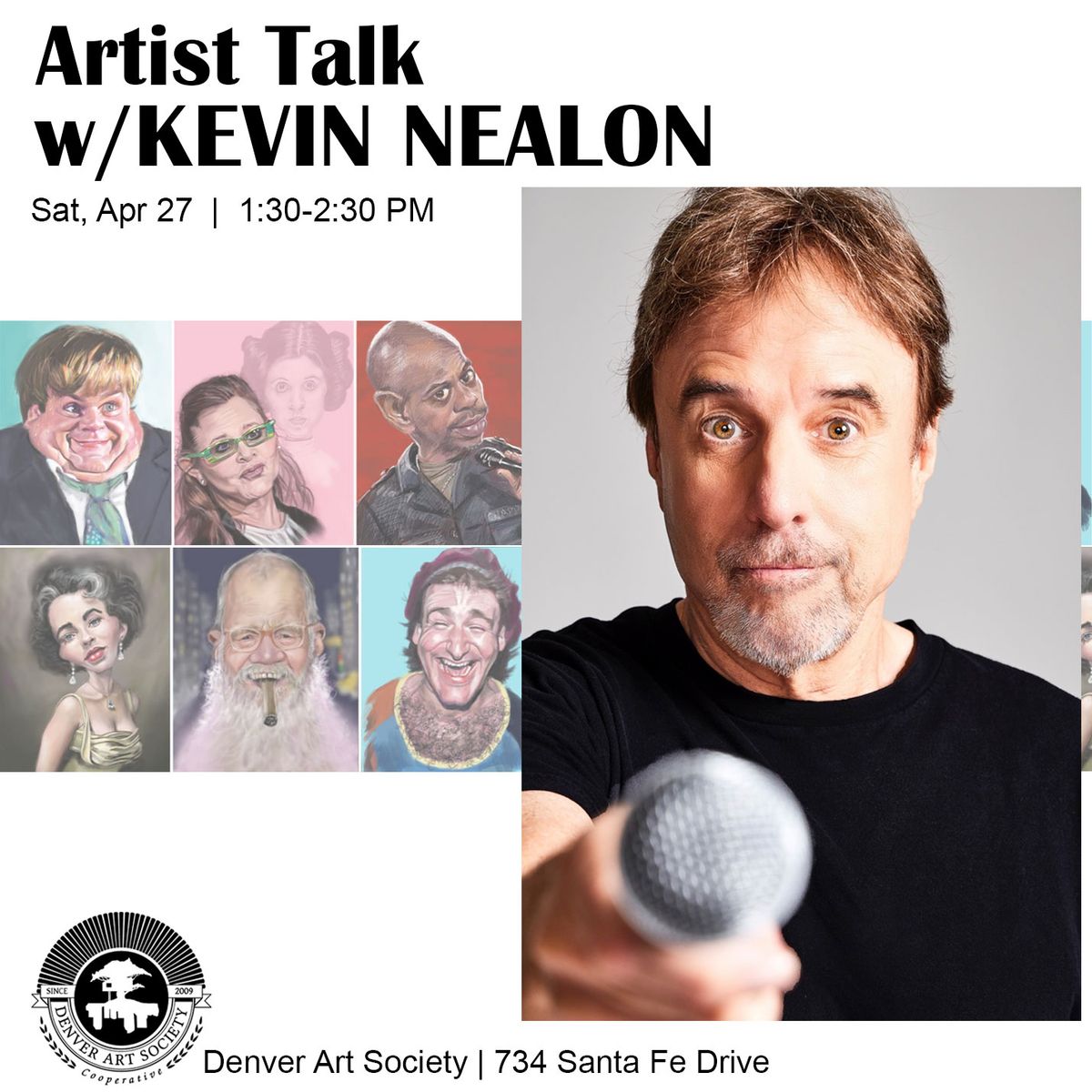 Artist Talk w\/ Kevin Nealon @ Denver Art Society (Free)