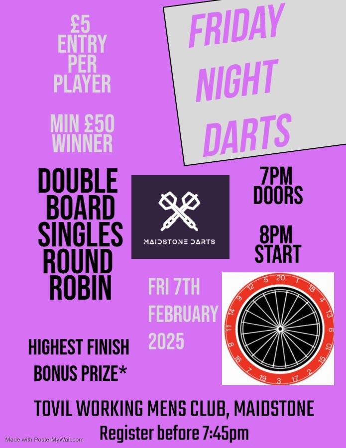 Kent Board Friday Night Darts 