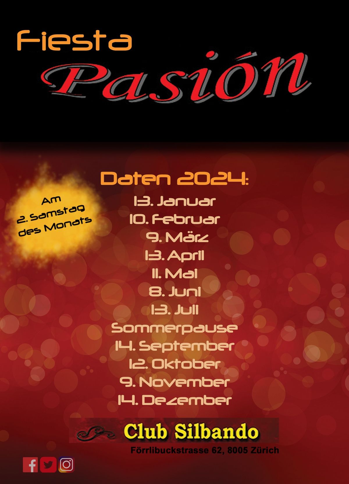 Fiesta Pasi\u00f3n- 3 Workshops und 3 Floors