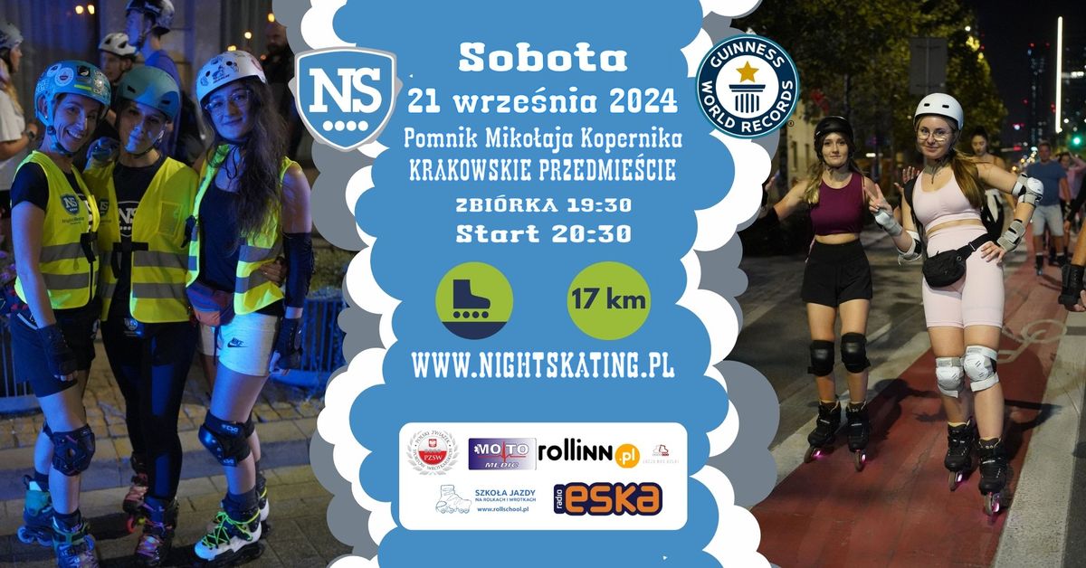 Nightskating Warszawa 21.09 (sobota) ZAKO\u0143CZENIE SEZONU (POZIOM 1)