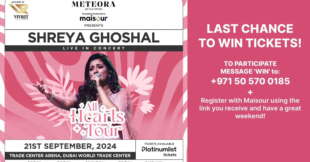 All Hearts Tour - Shreya Ghosal