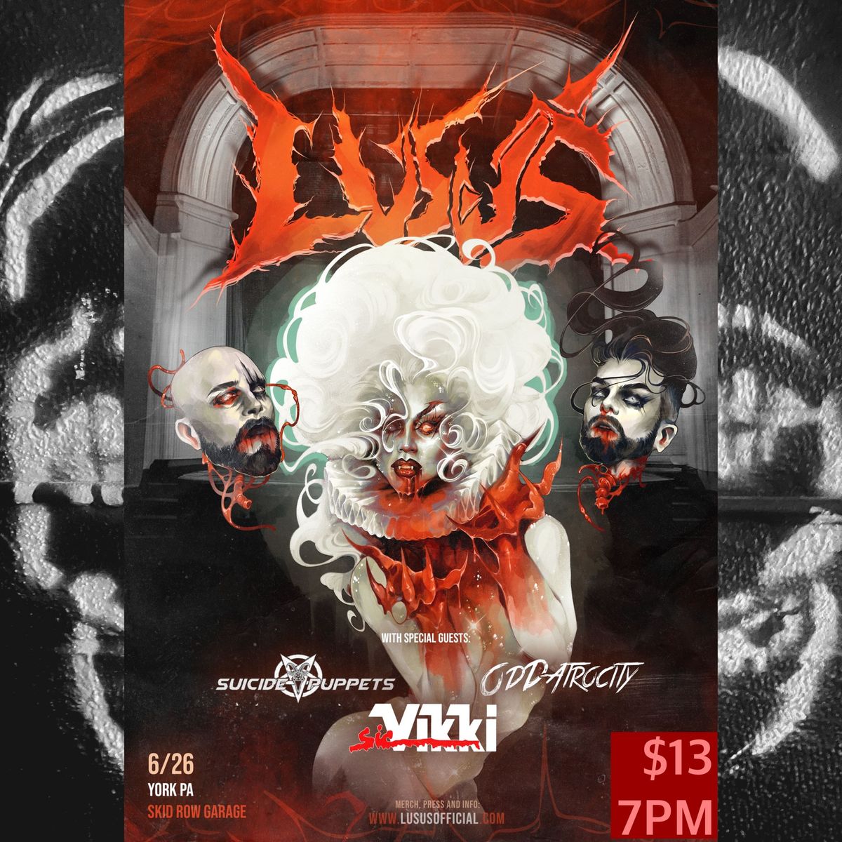 Lusus, Suicide Puppets, Odd Atrocity, & drag performances by Sible Stackhouse & more at SRG