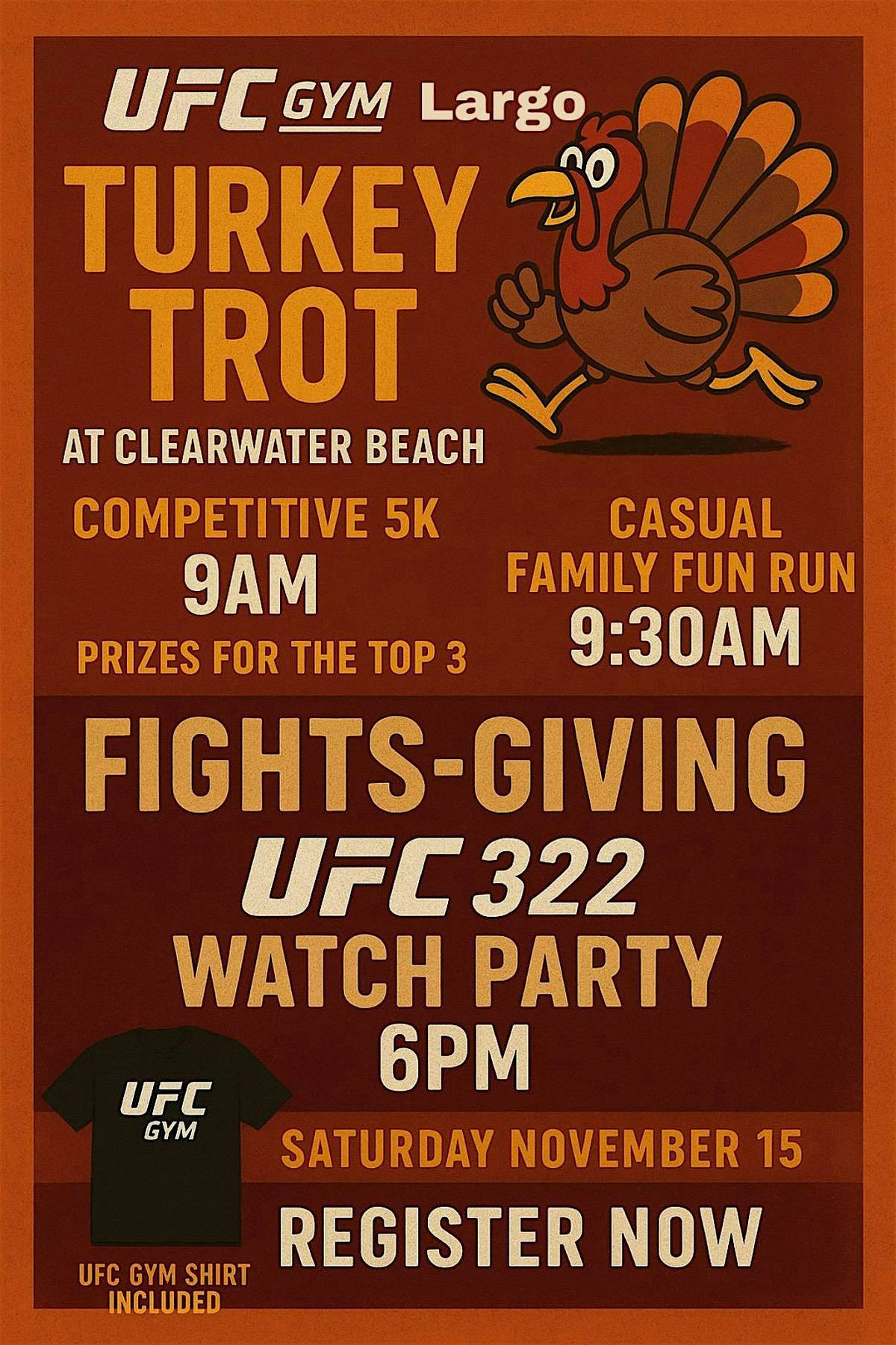 Clearwater Beach Turkey Trot 5K  Presented by UFC Gym Largo