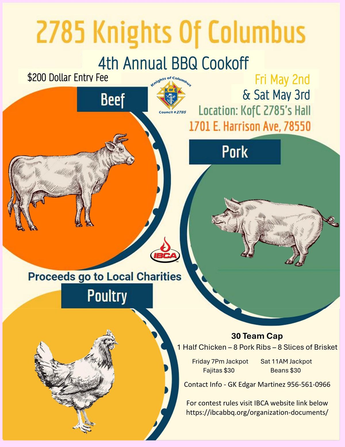 2785 KNIGHTS OF COLUMBUS 4th ANNUAL BBQ COOKOFF