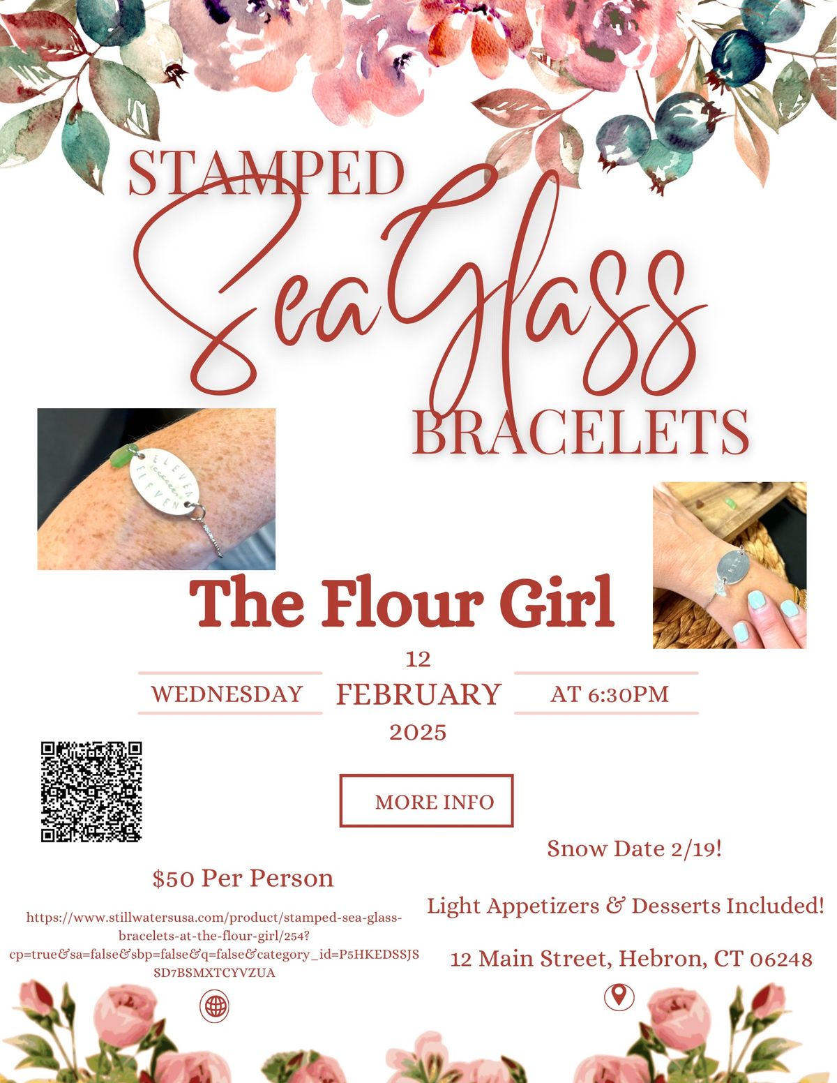 Stamped Sea Glass Bracelets at The Flour Girl