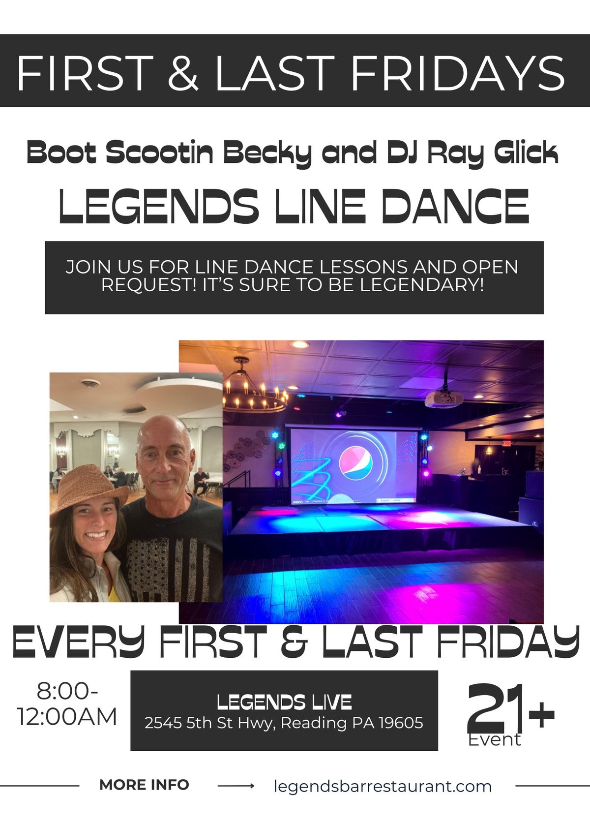 Legends Live Line Dance 21+