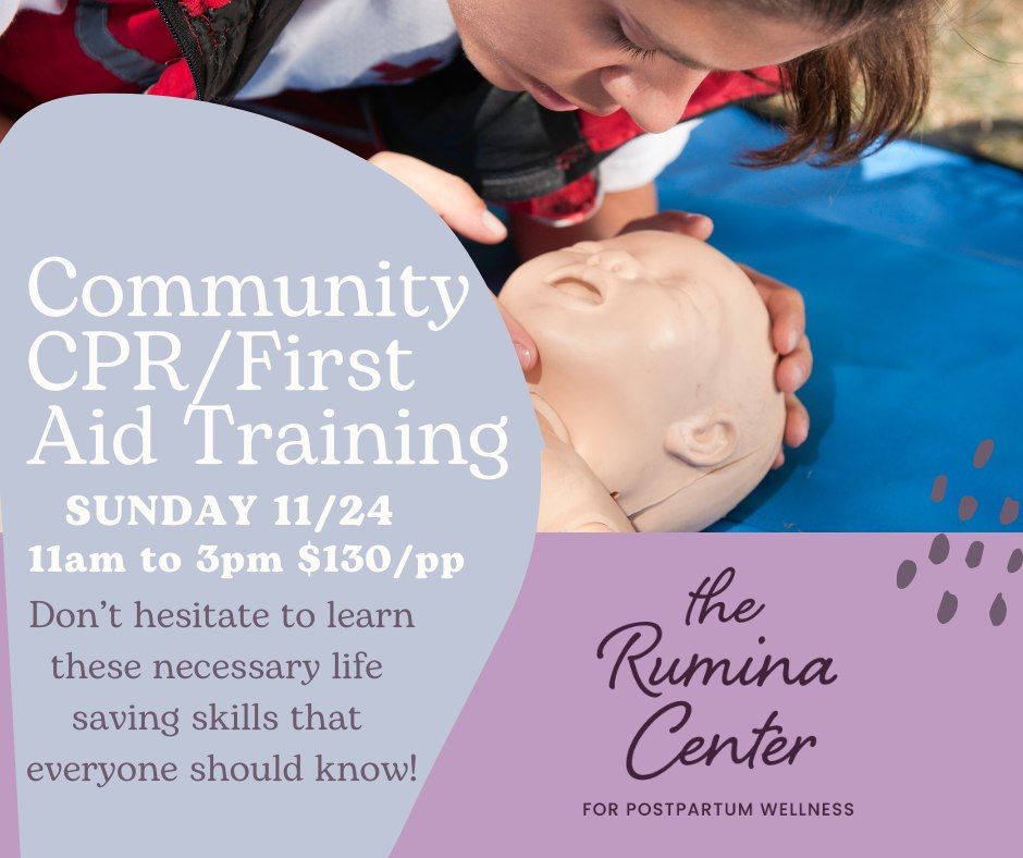 Community CPR\/First Aid, etc. Training!