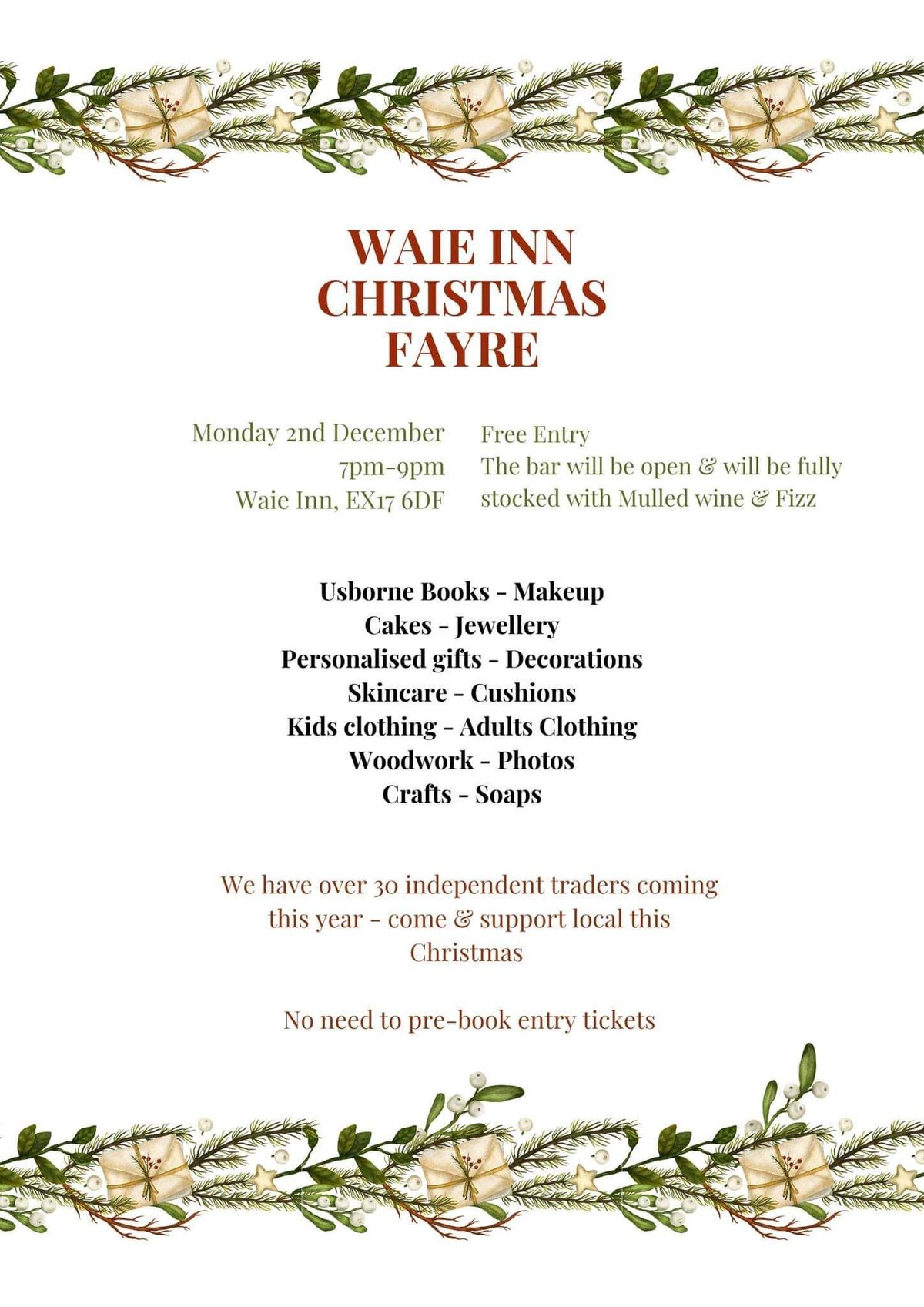 Waie Inn Christmas Fair