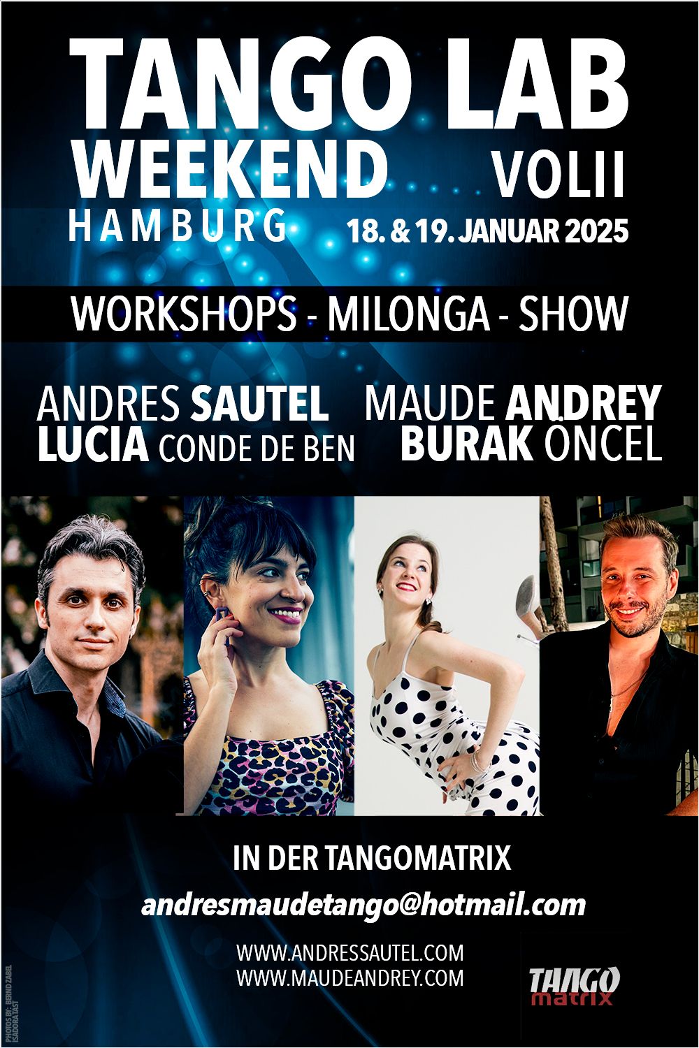 TANGO LAB - Weekend Hamburg - Andr\u00e9s Sautel and Lucia Conde de Ben - Burak \u00d6ncel and Maude Andrey