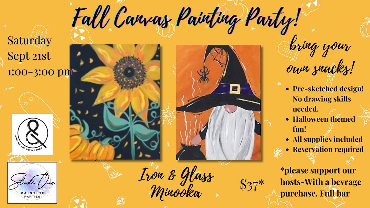 Paint Party Halloween Iron & Glass Minooka