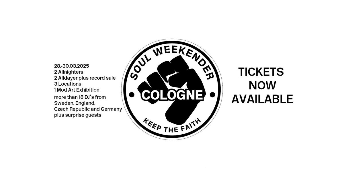 Cologne Soul Weekender 28-30.03.2025