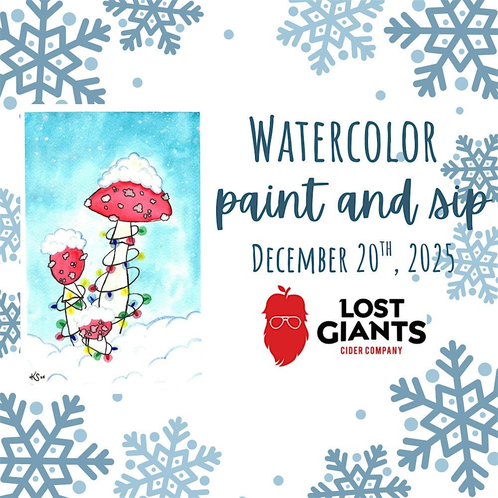 Watercolor Paint & Sip with The Tipsy Toadstool - Merry Mushrooms