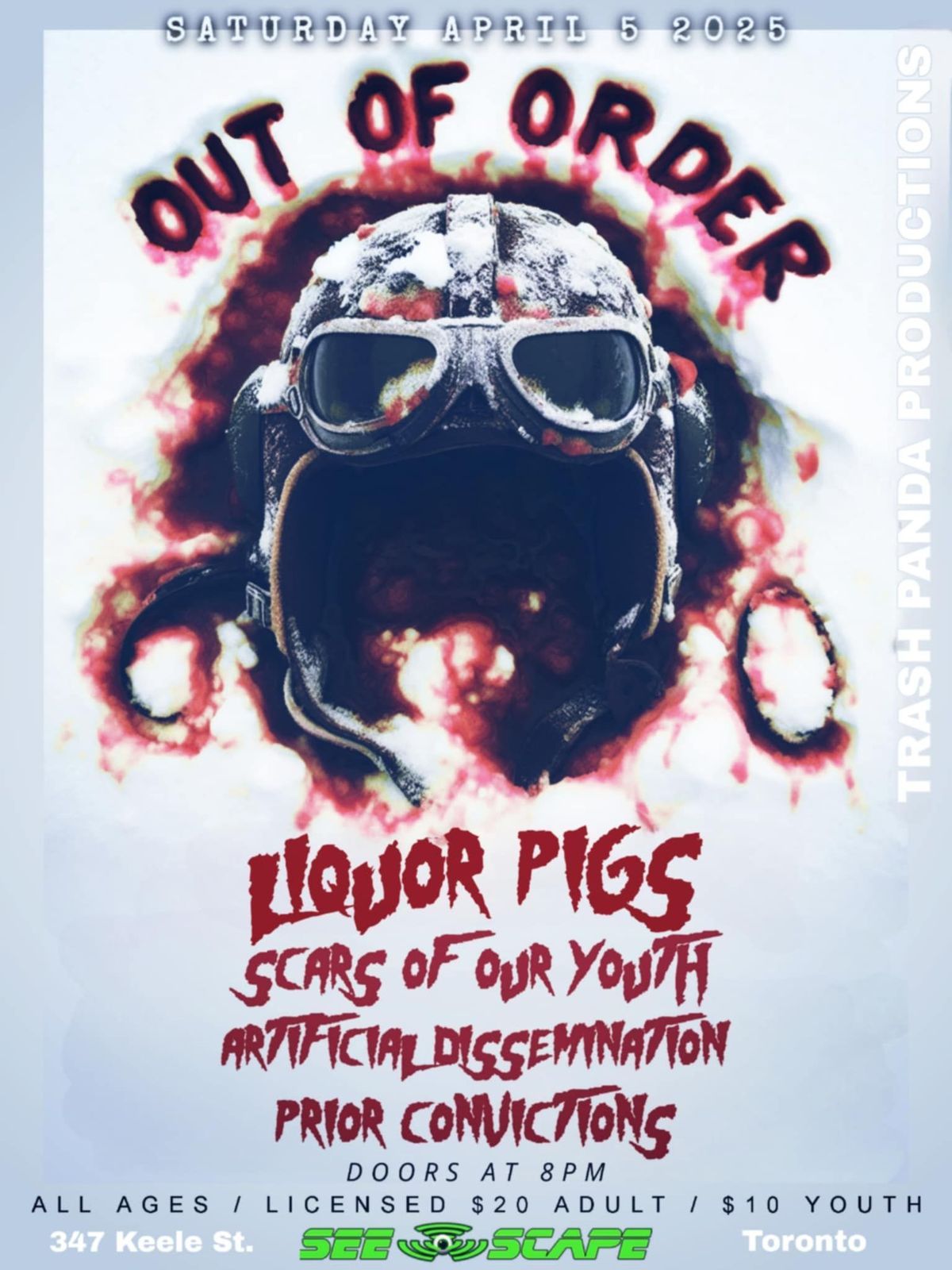 OUT OF ORDER \/  LIQUOR PIGS \/ SCARS OF OUR YOUTH \/ARTIFICIAL DISSEMINATION \/PRIOR CONVICTIONS