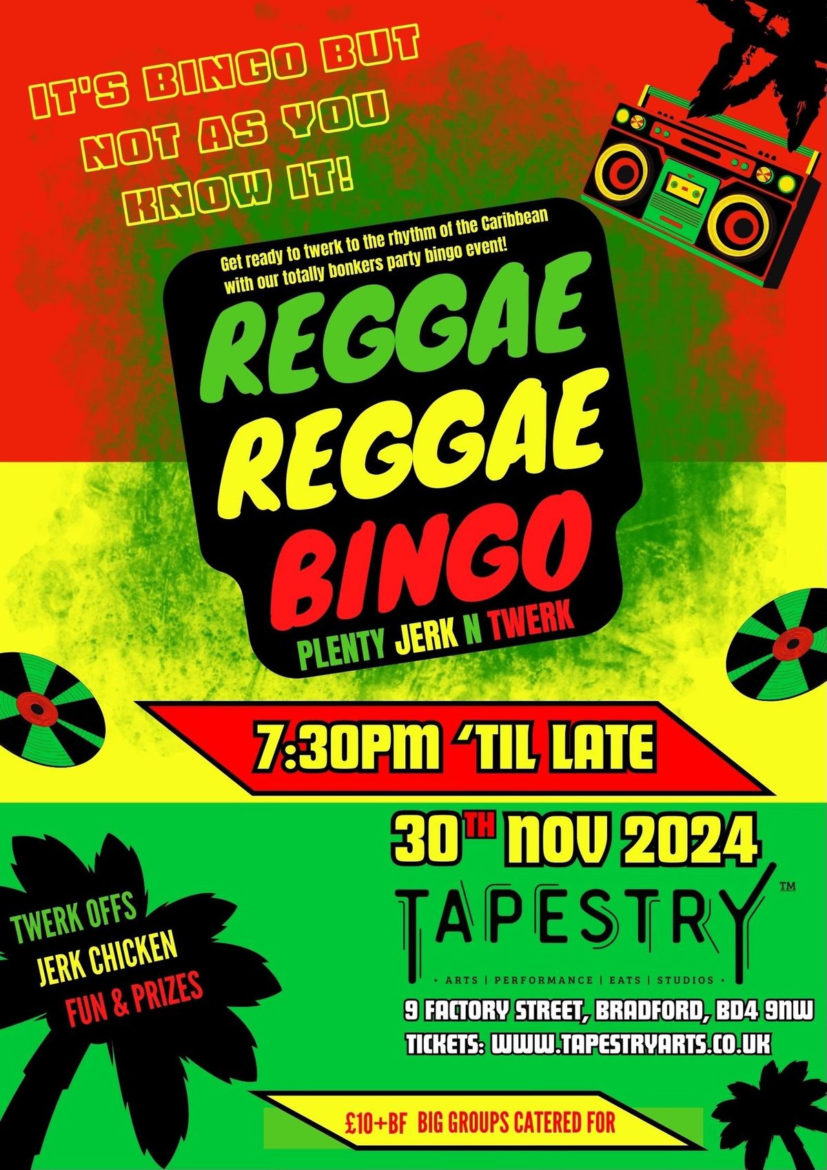 Reggae Reggae Bingo \u2013 Jerk n Twerk with Captain Kirk 