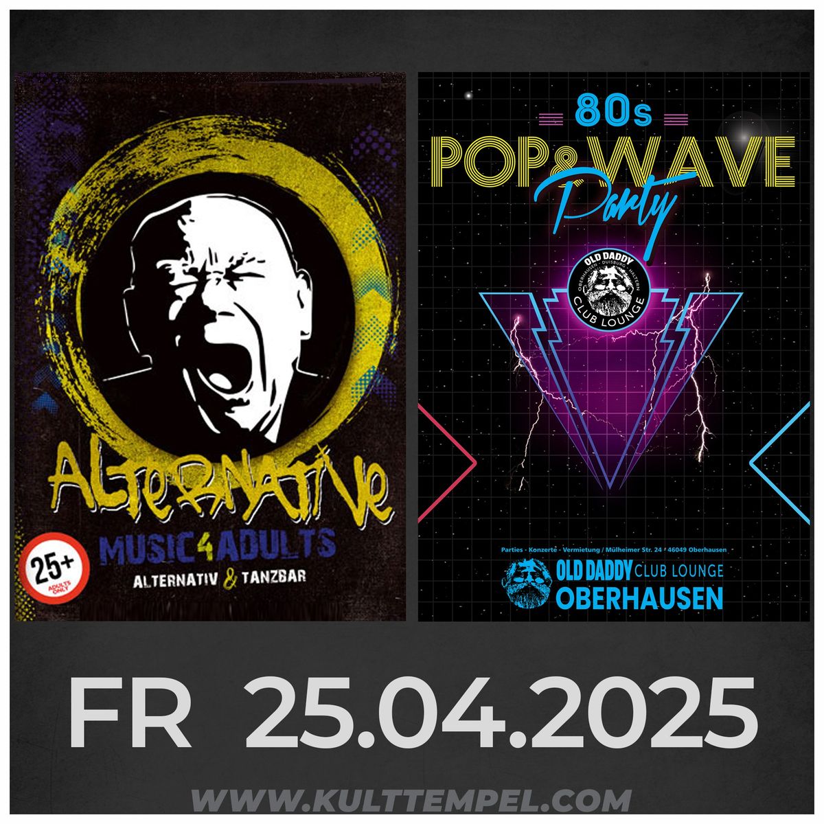 AREA1: Alternative! - Music4Adults | AREA2: 80s Pop & Wave Party