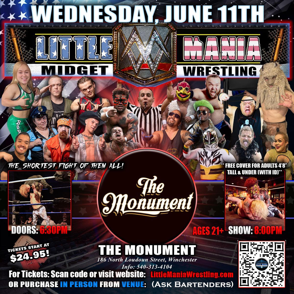 Winchester, VA - Midget Wrestling All * Stars @ The Monument