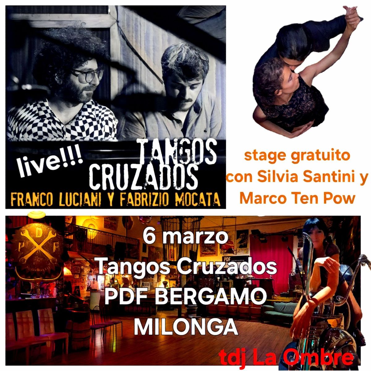 PDF MILONGA TANGOS CRUZADOS FRANCO LUCIANI Y FABRIZIO MOCATA LIVE STAGE GRATUITO CON MARCO E SILVIA