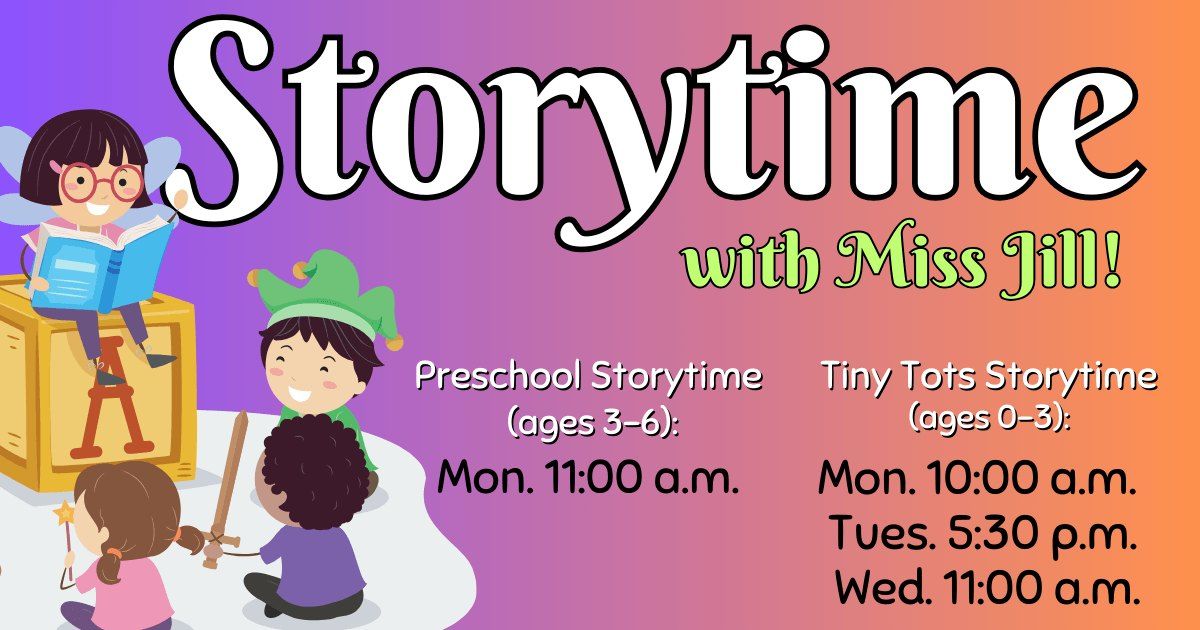 Tiny Tots StoryTime - TUESDAYS