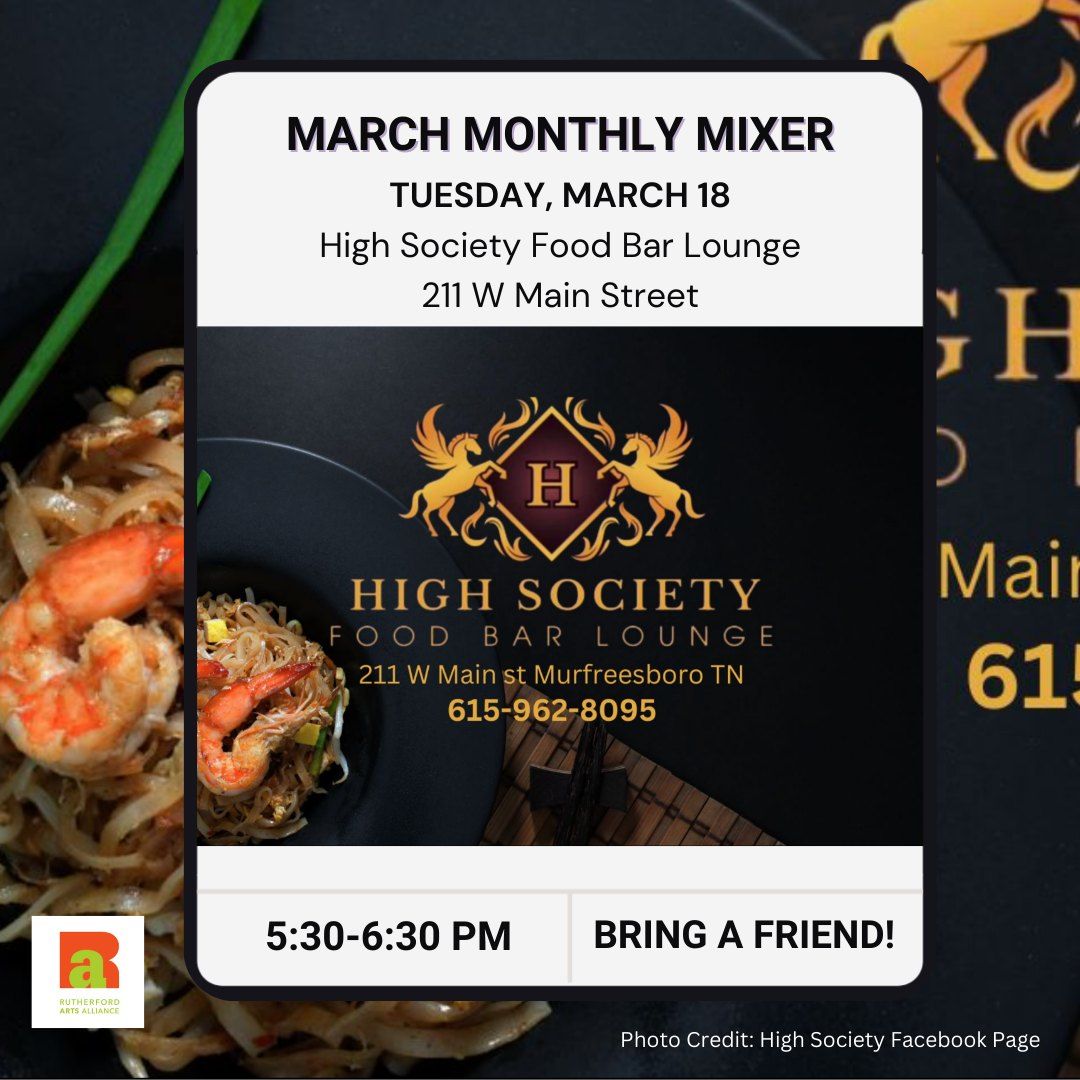 RAA March Monthly Mixer