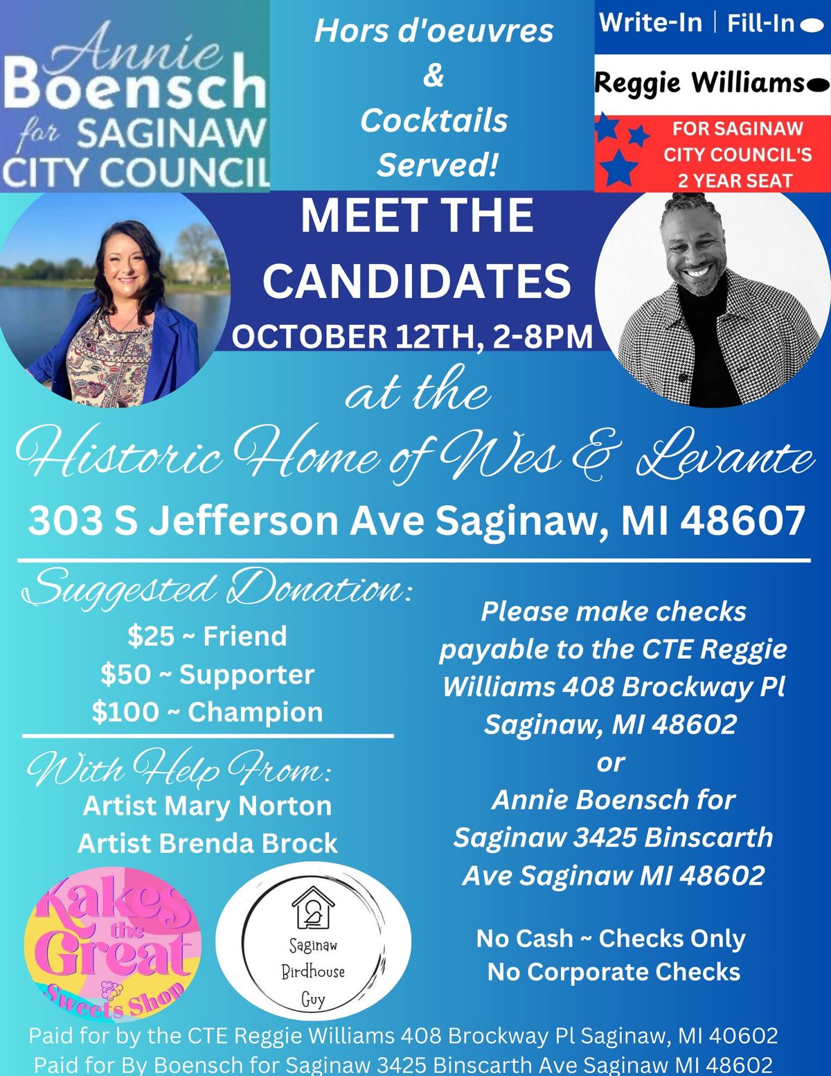 Meet the Candidates: Reggie Williams and Annie Boensch for Saginaw City Council 