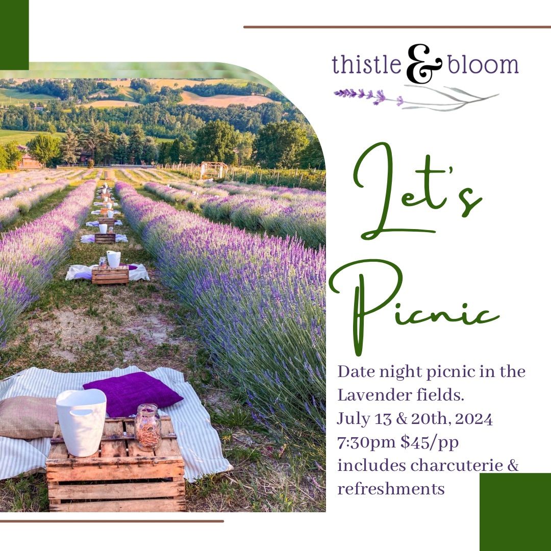Date night picnic in the lavender fields 