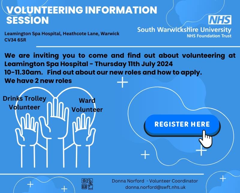 Learn more about volunteering at Leamington hospital