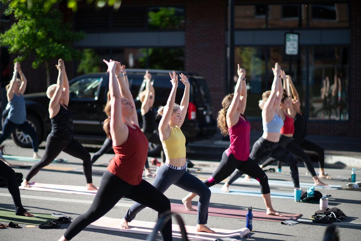 Yoga in the Street brought to you by YogaSix Dublin