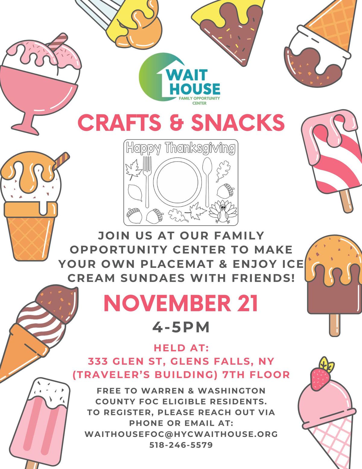 Crafts & Snacks with WAIT House