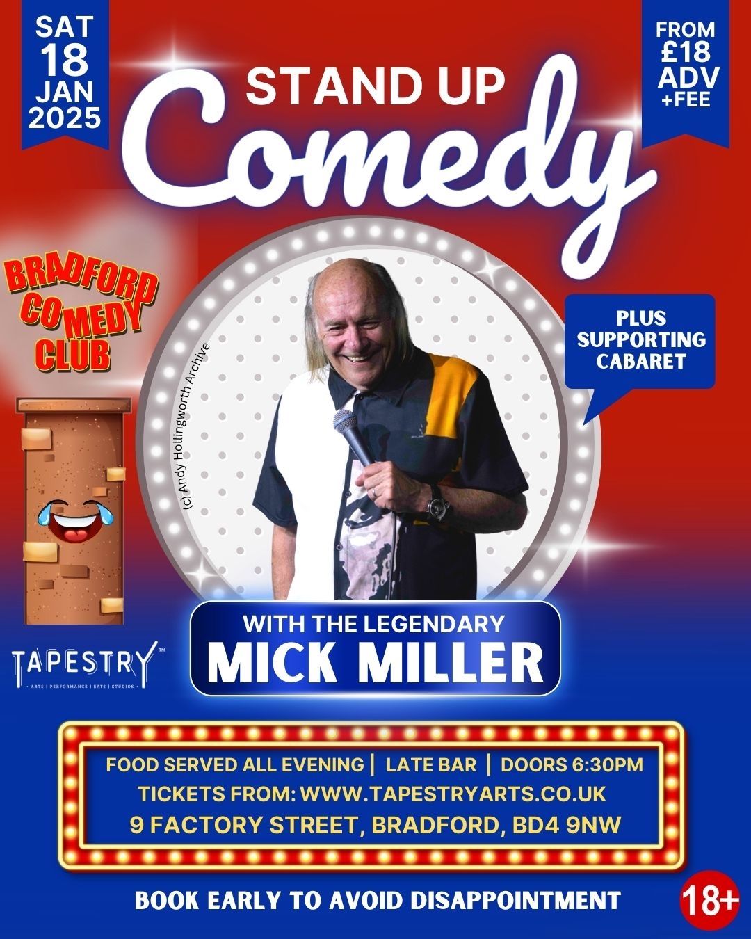 Bradford Comedy Club Presents the Legendary Mick Miller