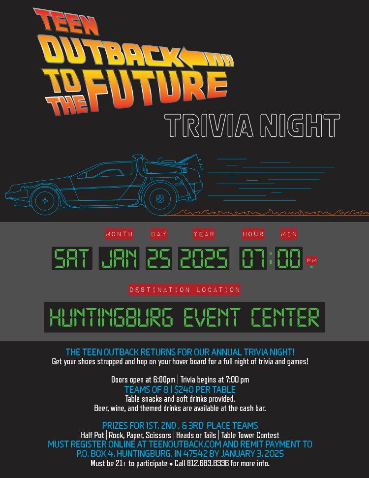 Teen Outback Trivia Night