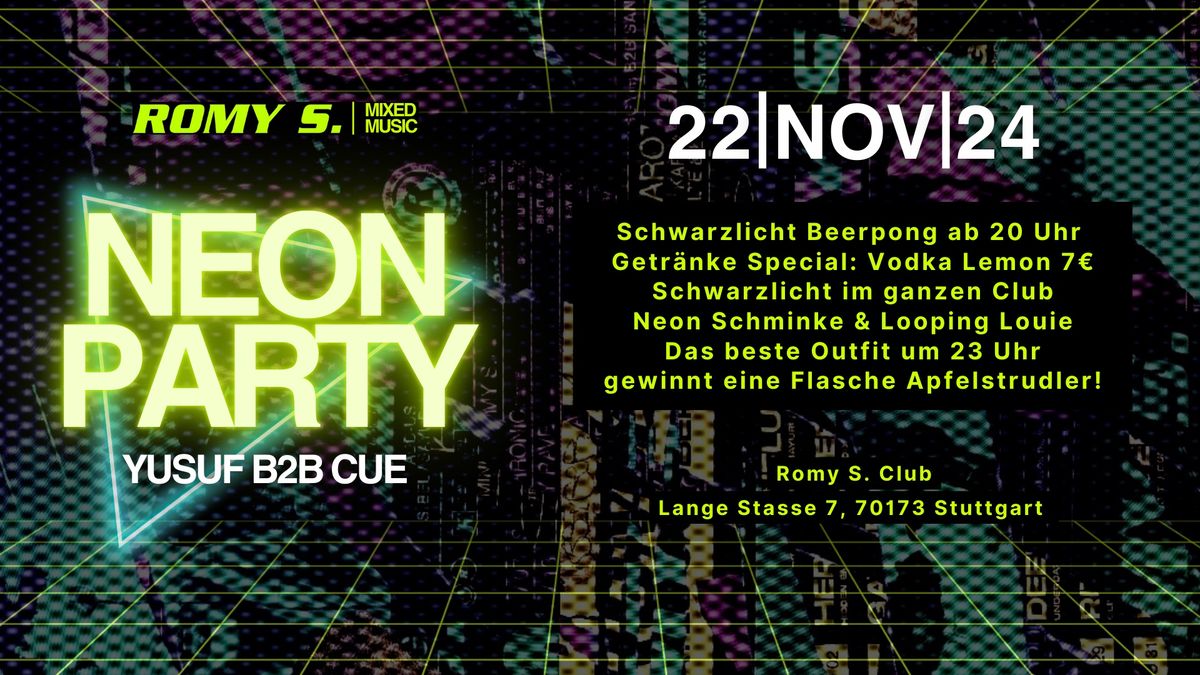 NEON PARTY w\/ Yusuf b2b CUE