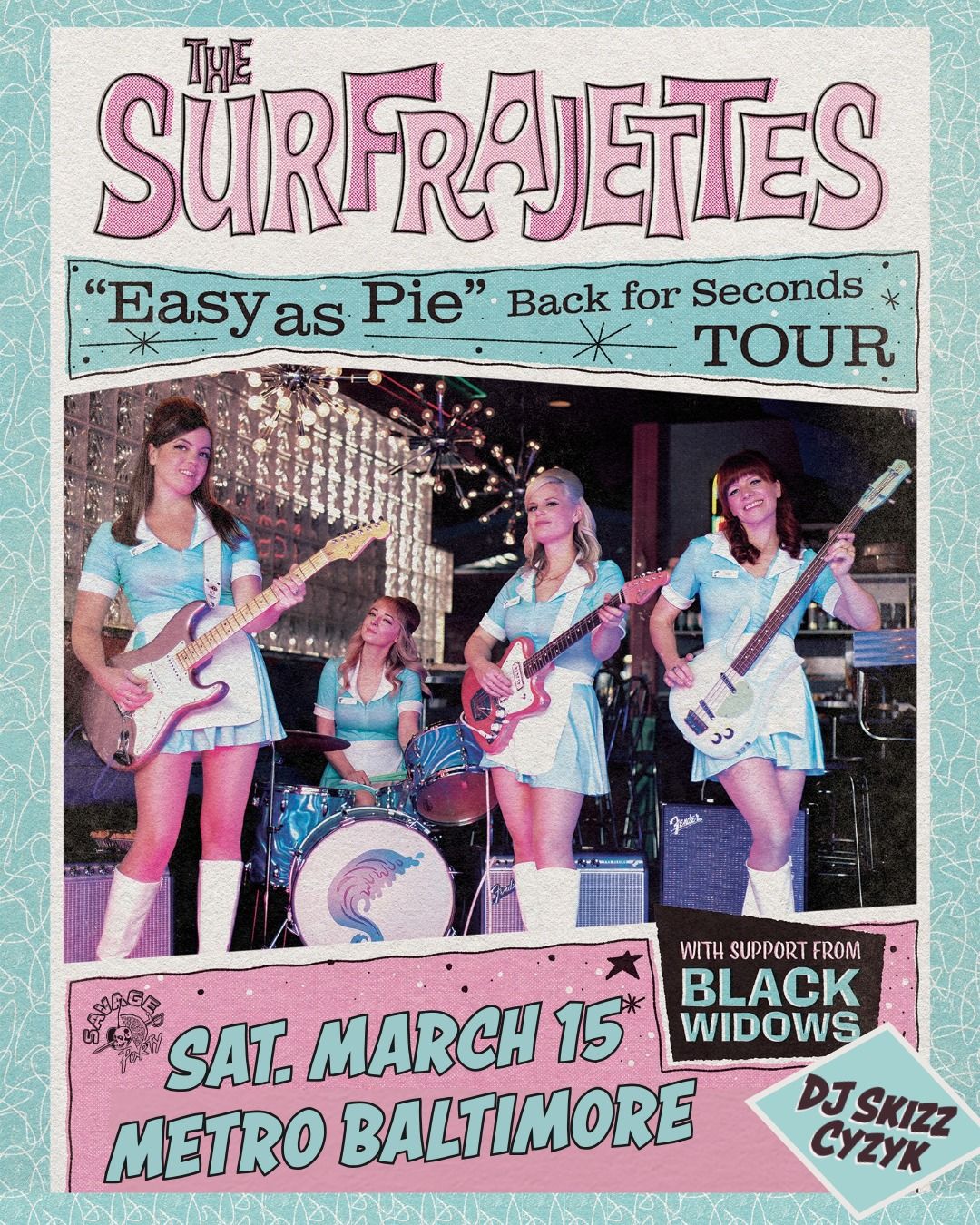 THE SURFRAJETTES w\/ Black Widows and DJ Skizz Cyzyk @ Metro Baltimore 