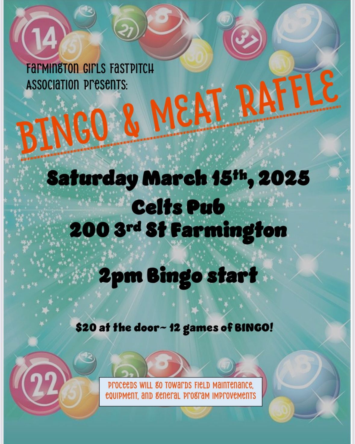 FGFA Bingo & Meat Raffle! 