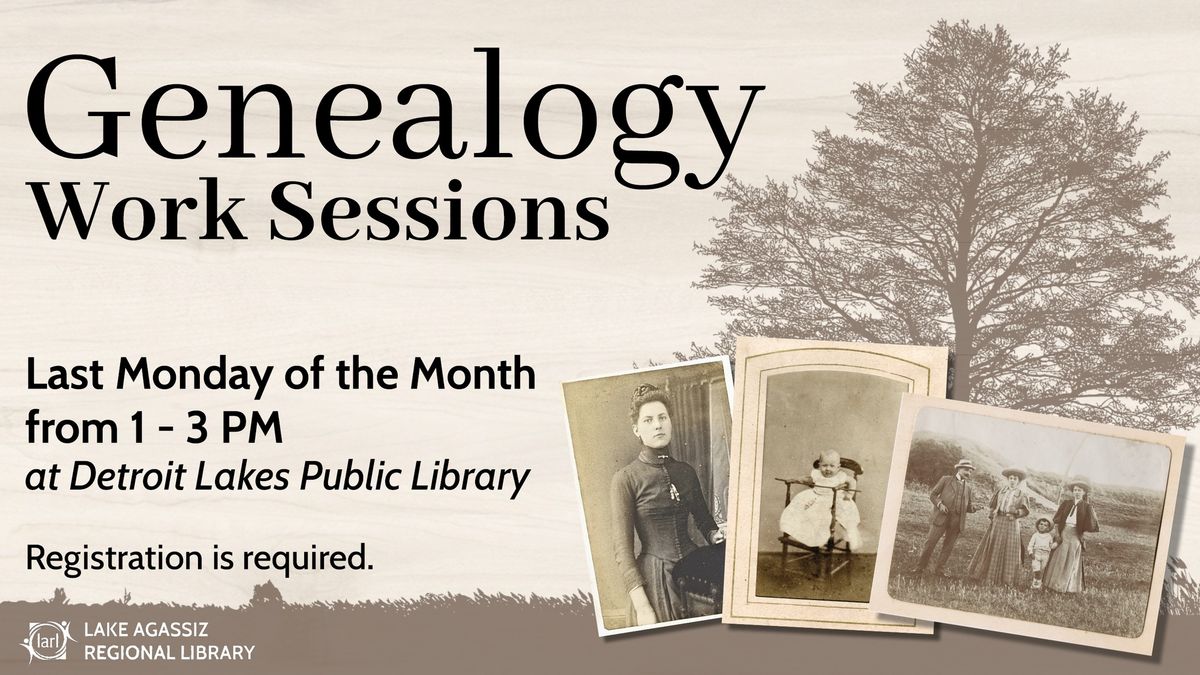 Genealogy Work Session: Take on your family research project! 