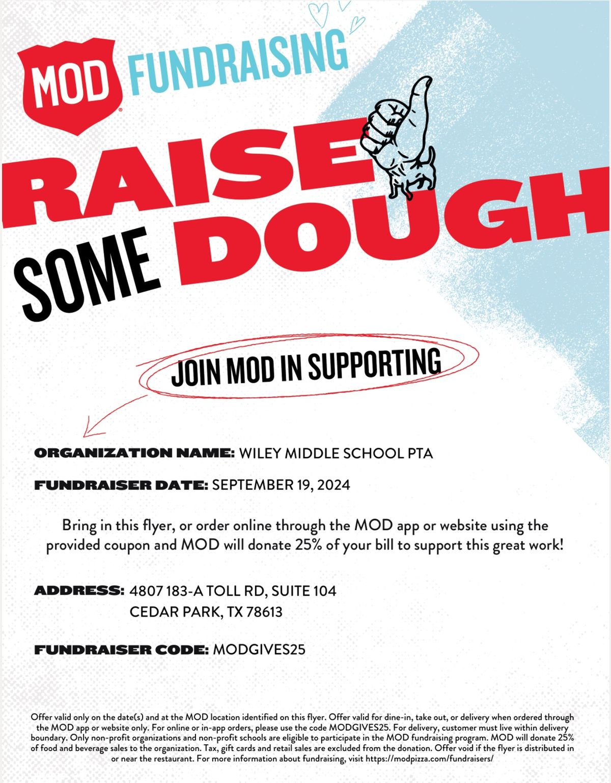 MOD Pizza Spirit Day