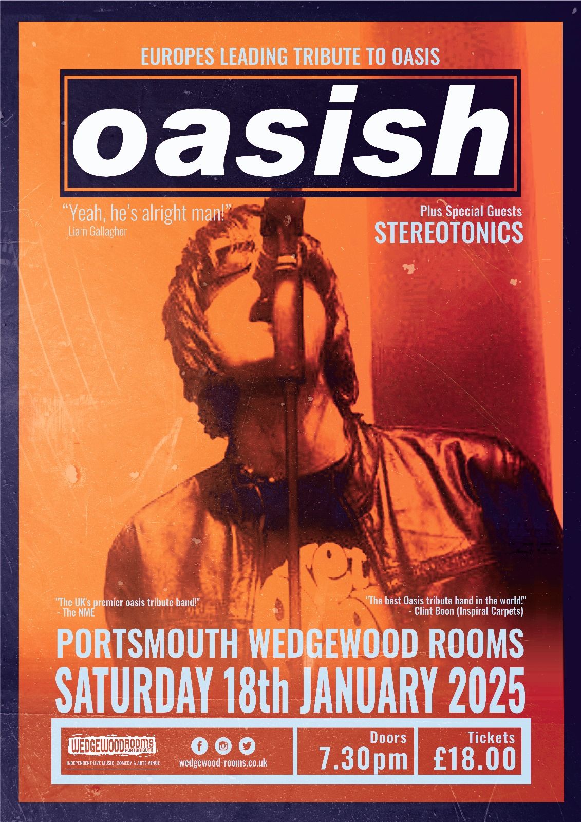 Oasish - Wedgewood Rooms, Portsmouth - 18.01.25