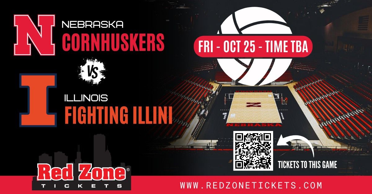 Nebraska Volleyball vs Illinois - TIME TBA