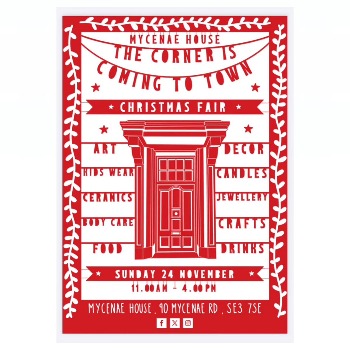 Mycenae House \/ The Corner Is Coming To Town, Christmas Fair 