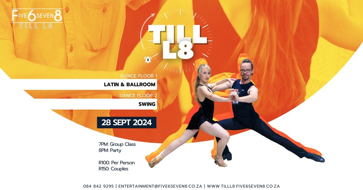 Latin, Ballroom & Swing Dance Party Till L8 at Five6seven8 Dance Studio, Ferndale on Republic, JHB