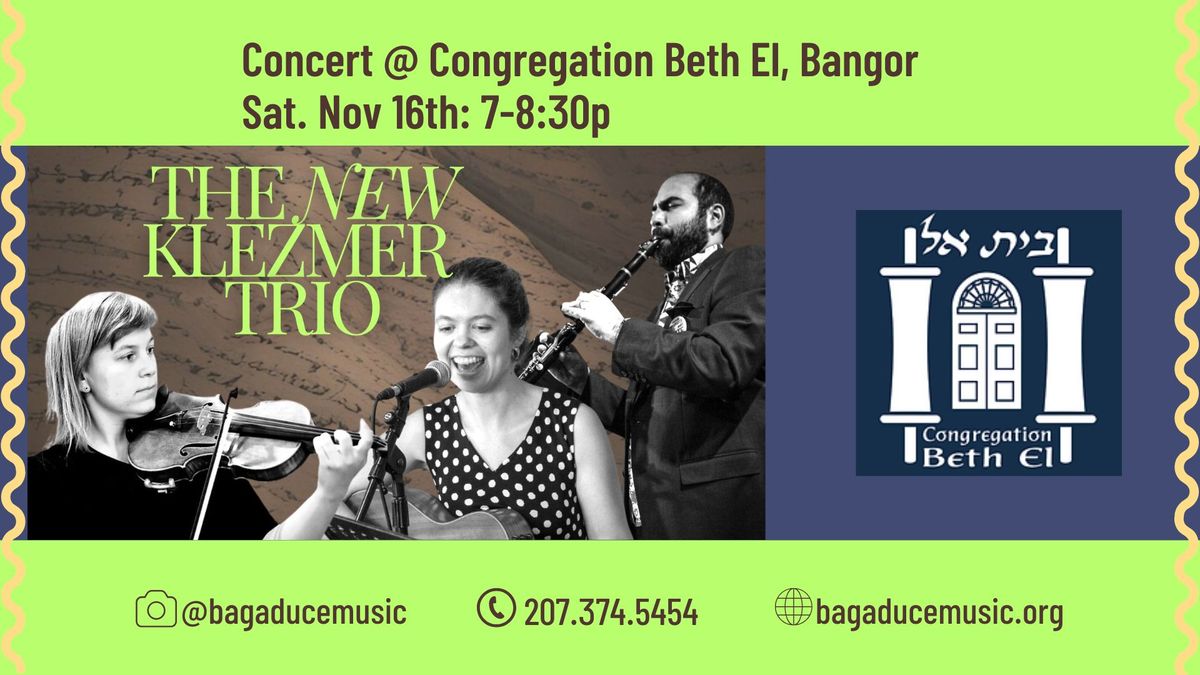 The New Klezmer Trio - Concert in Bangor