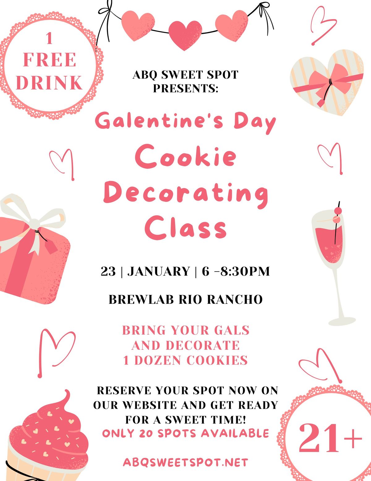 Galentine\u2019s Day Cookie Decorating Class