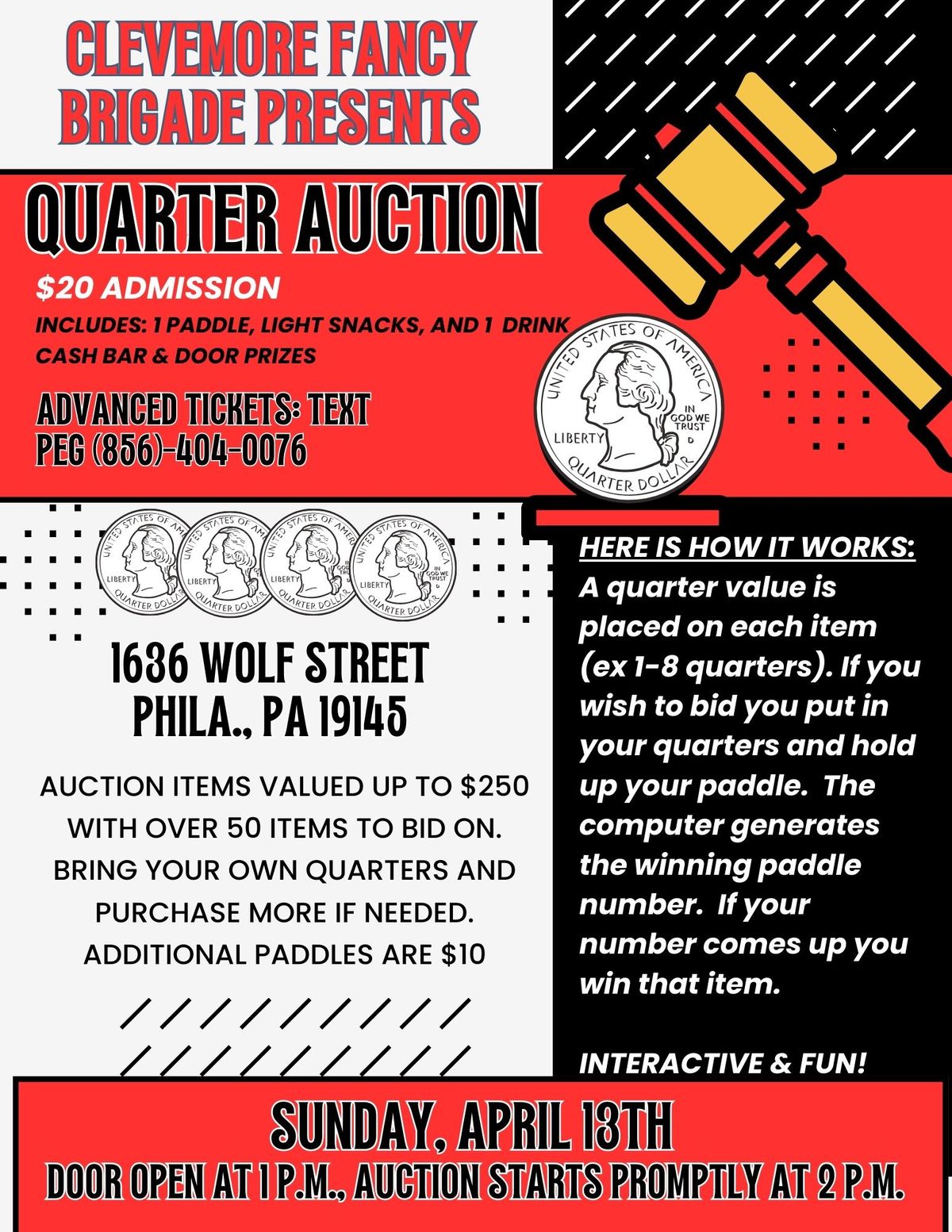 CLEVEMORE'S QUARTER AUCTION