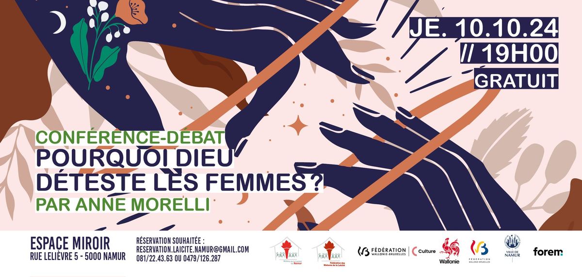 Conf\u00e9rence "Pourquoi Dieu d\u00e9teste les femmes?" par Anne Morelli