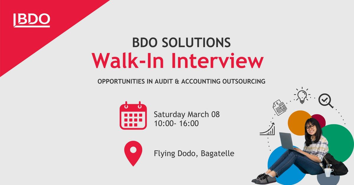 BDO Solutions Walk-In Interview