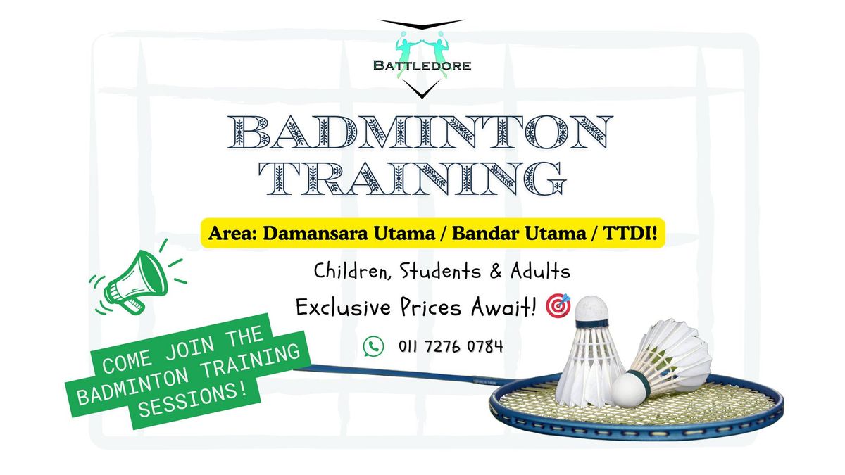 Badminton Group Training in Damansara Utama \/ Bandar Utama \/ TTDI!